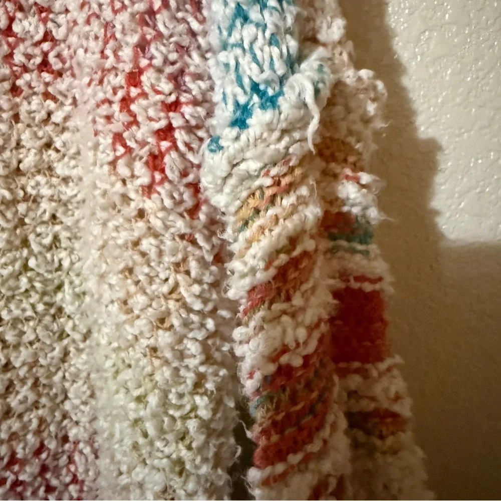 Free‎ People Sit Next to Me Multicolor Knit Hoodie Sz XS